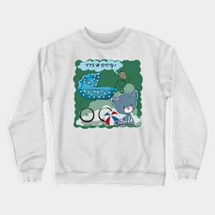 it's a boy Crewneck Sweatshirt